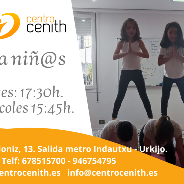 clases semanal de yoga niños en centro cenith bilbao